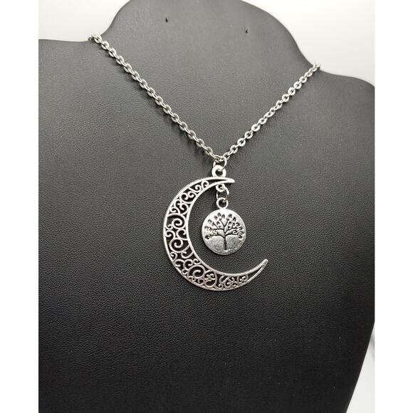 Lovely New Tree Moon Necklace - Picture 2 of 3